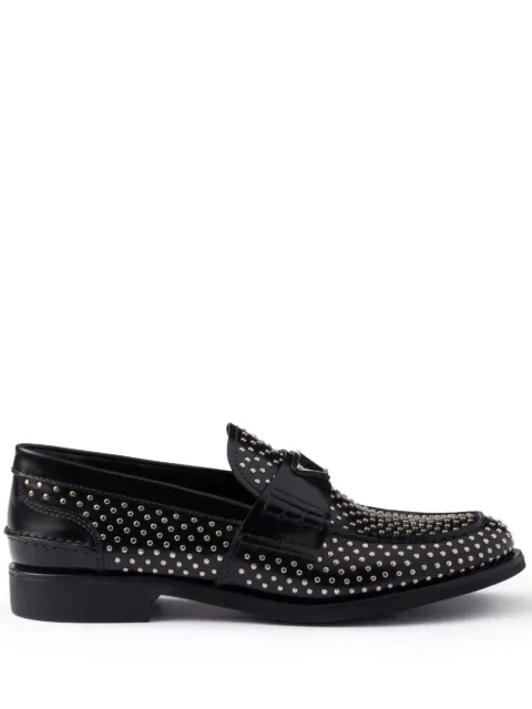 Prada mocasines con detalle de apliques