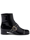 Prada 35mm patent-finish boots - Black