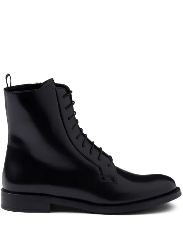 Prada Leather Boots | Black | FARFETCH