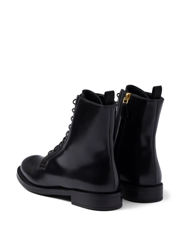 Prada レザー ブーツ | ブラック | FARFETCH JP
