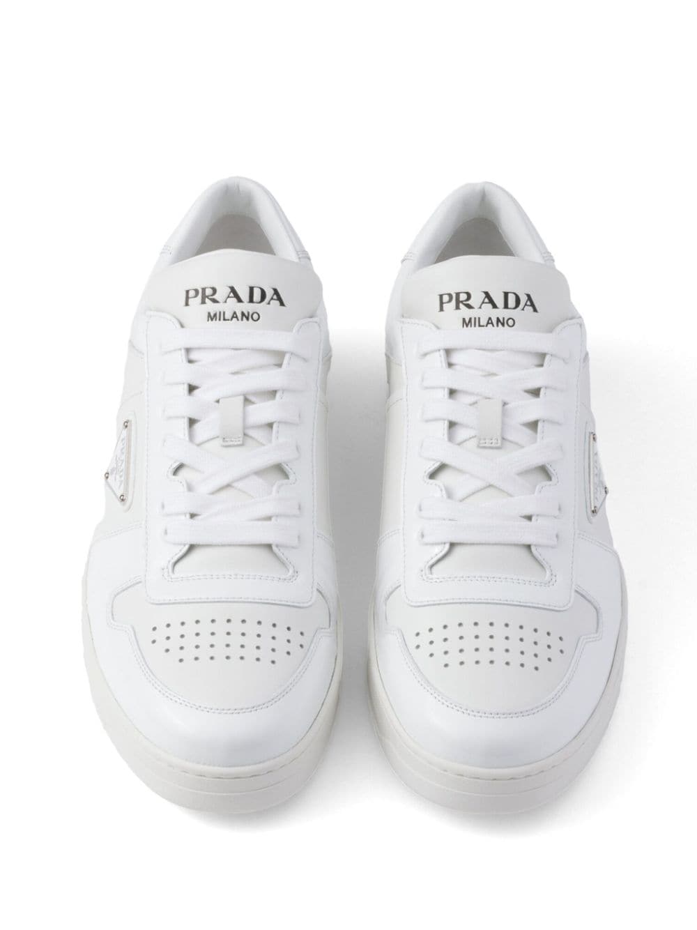 Prada Downtown leather sneakers White