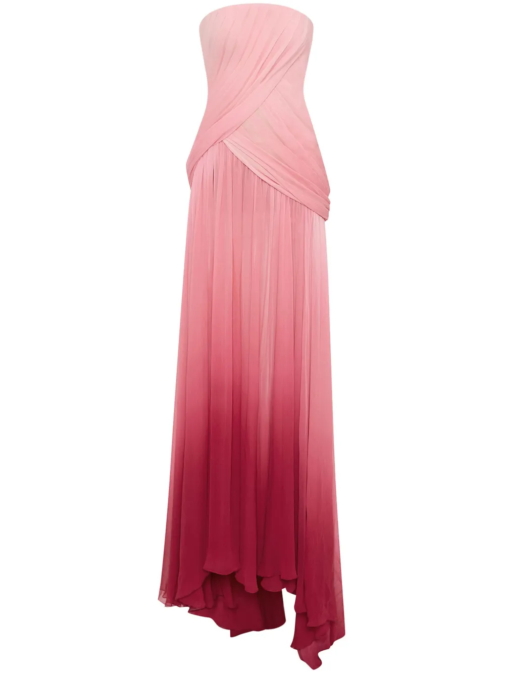 Oscar de la Renta Ombr� zijden chiffon avondjurk Roze