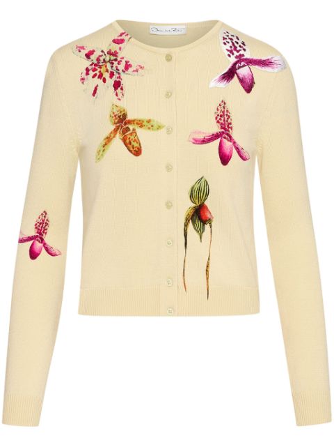 Oscar de la Renta cardigan à imprimé Orchid