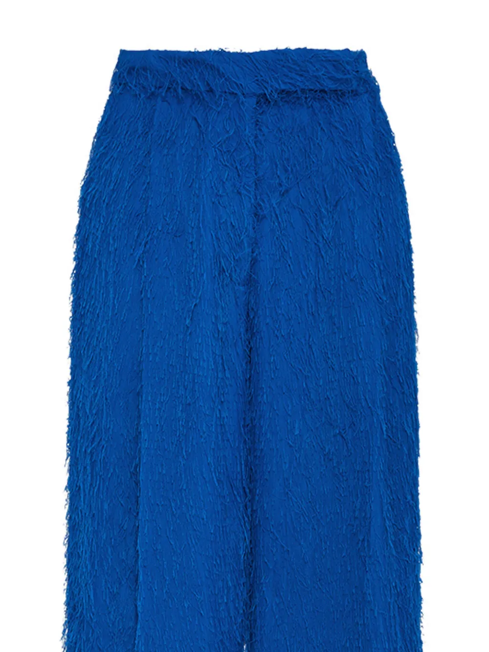 Oscar de la Renta fringe fil-coup� wide-leg trousers - Blue