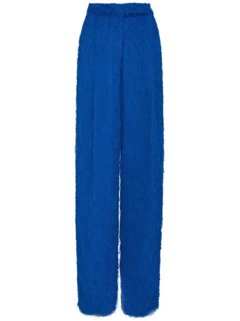 Oscar de la Renta fringe fil-coup� wide-leg trousers