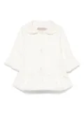 La Stupenderia peplum-hem coat - White