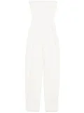 Mônot strapless denim jumpsuit - White