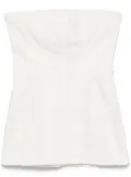 Mônot strapless denim mini dress - White