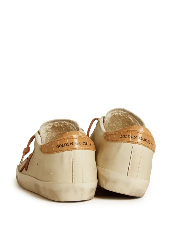Golden Goose Super Star Sneakers With Leather Star And crocodile