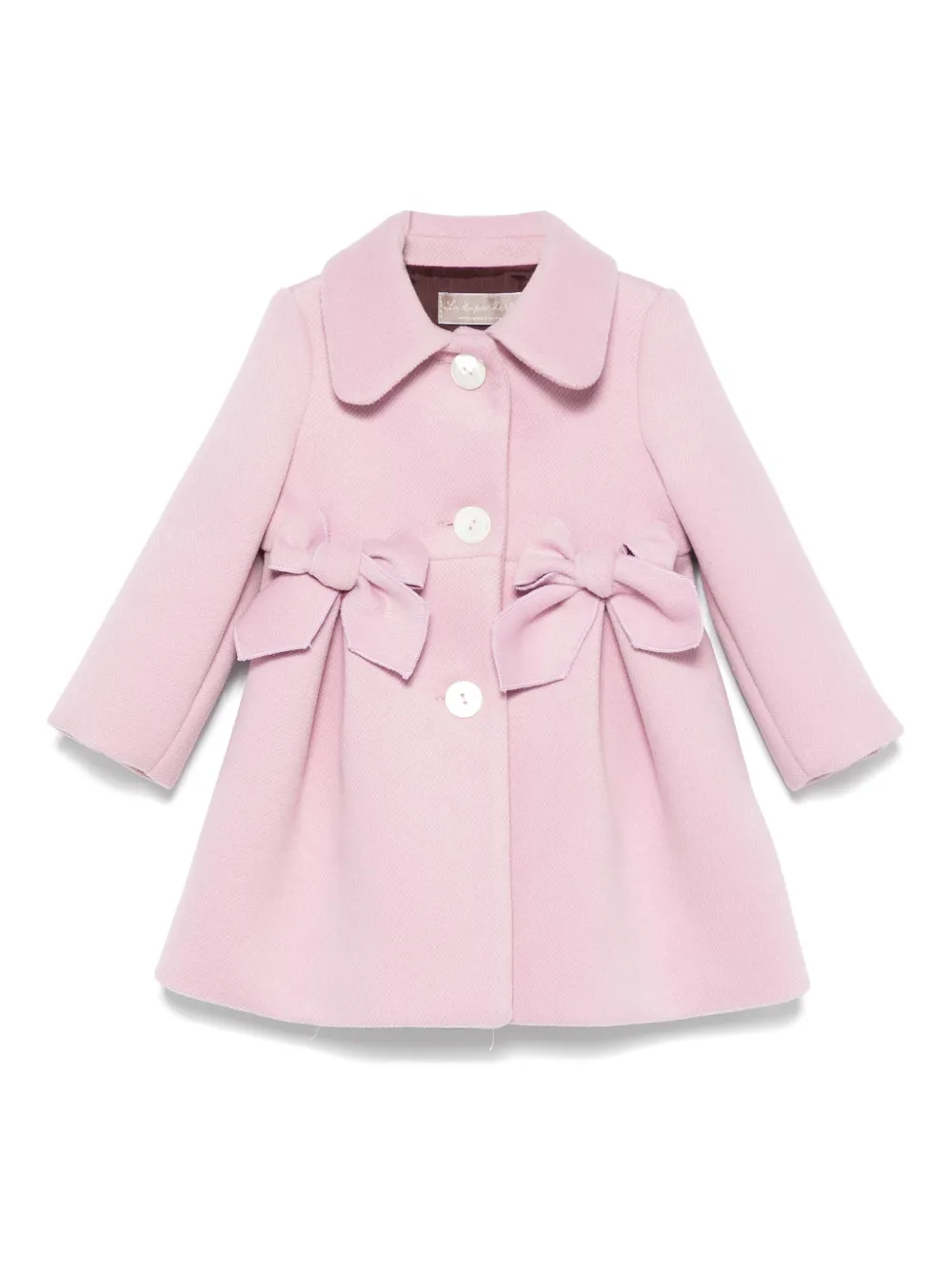 La Stupenderia Bow-embellished Coat In Rosa