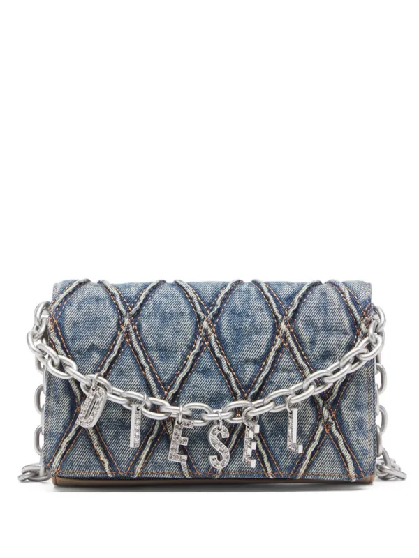 DIESEL ディーゼル Charm-D ファスナー長財布 Diesel Charm-D 財布 | ブルー | FARFETCH JP