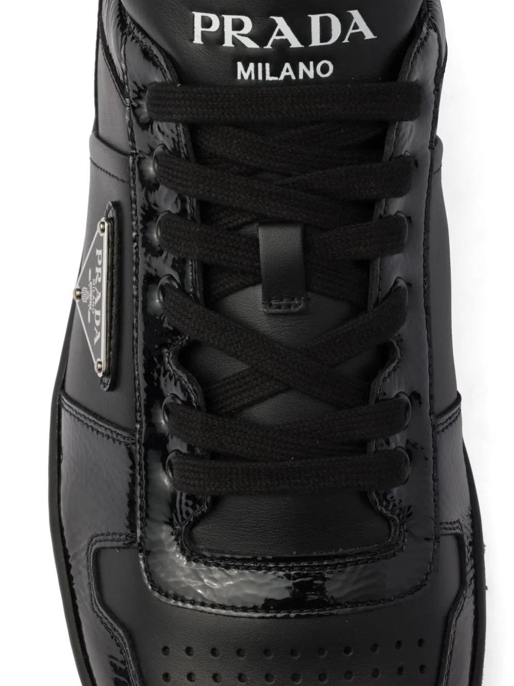Prada Downtown leather sneakers Black