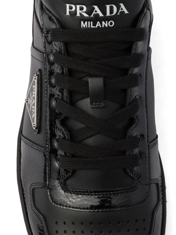Prada ★ Downtown レザースニーカー Prada Downtown レザースニーカー | ブラック | FARFETCH JP