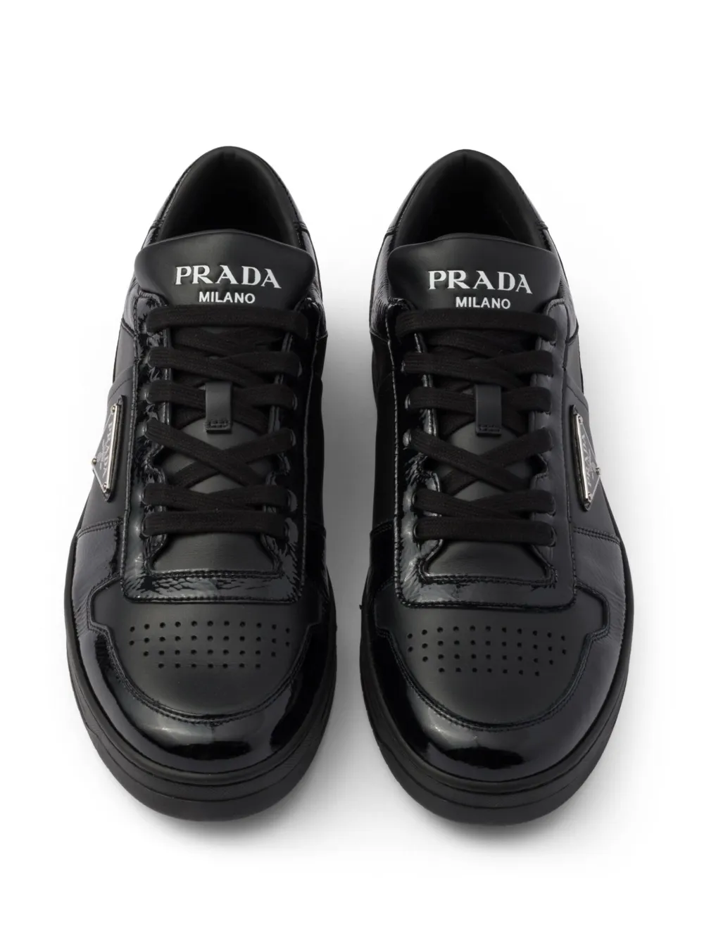 Prada Downtown leather sneakers Black