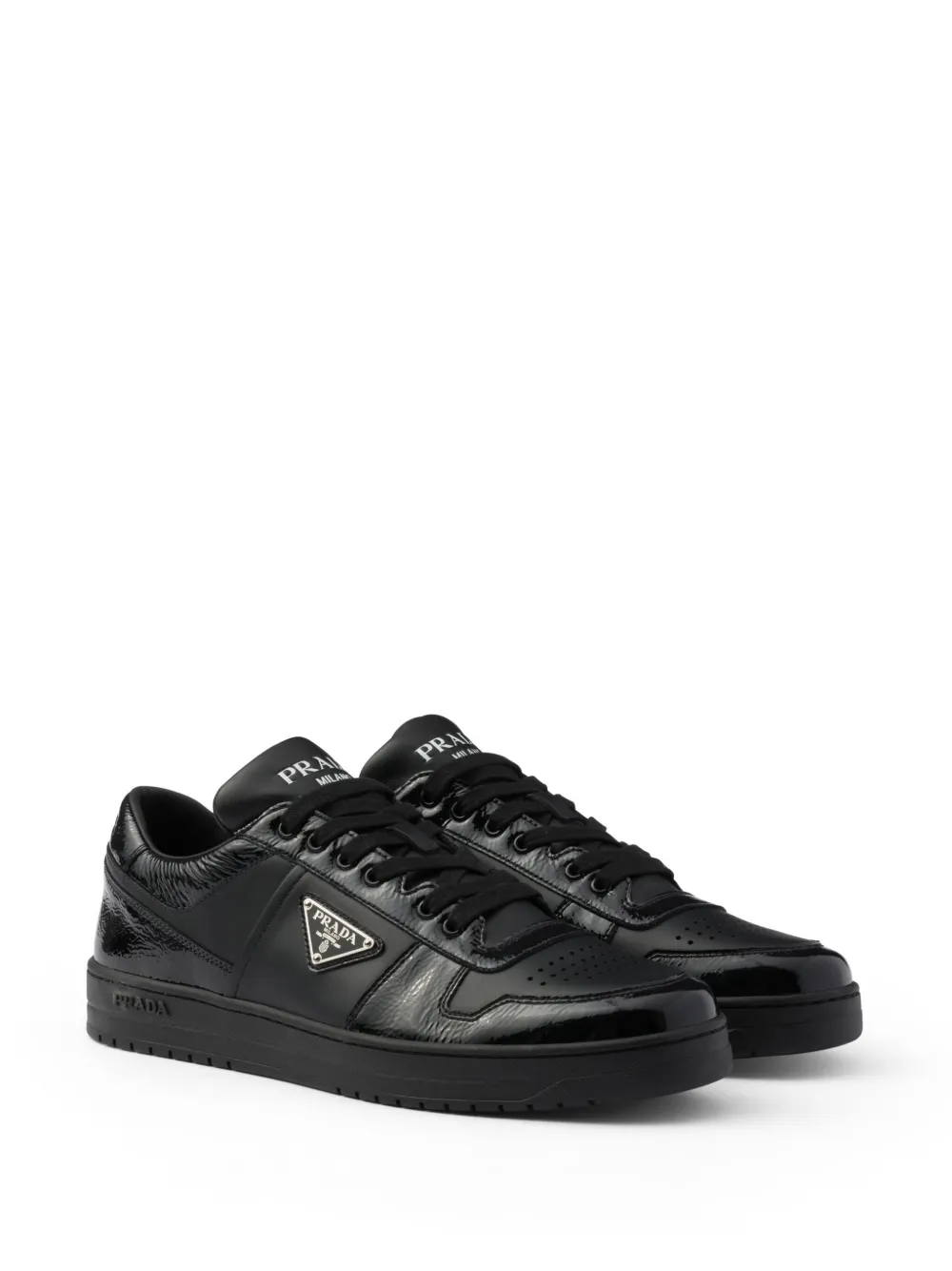 Prada Downtown leather sneakers Black