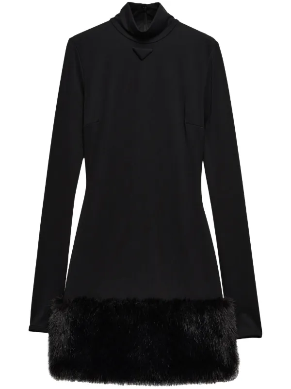 Prada Stretch Jersey Dress | Black | FARFETCH