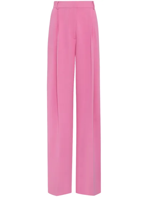 Oscar de la Renta Weite Georgette-Seidenhose