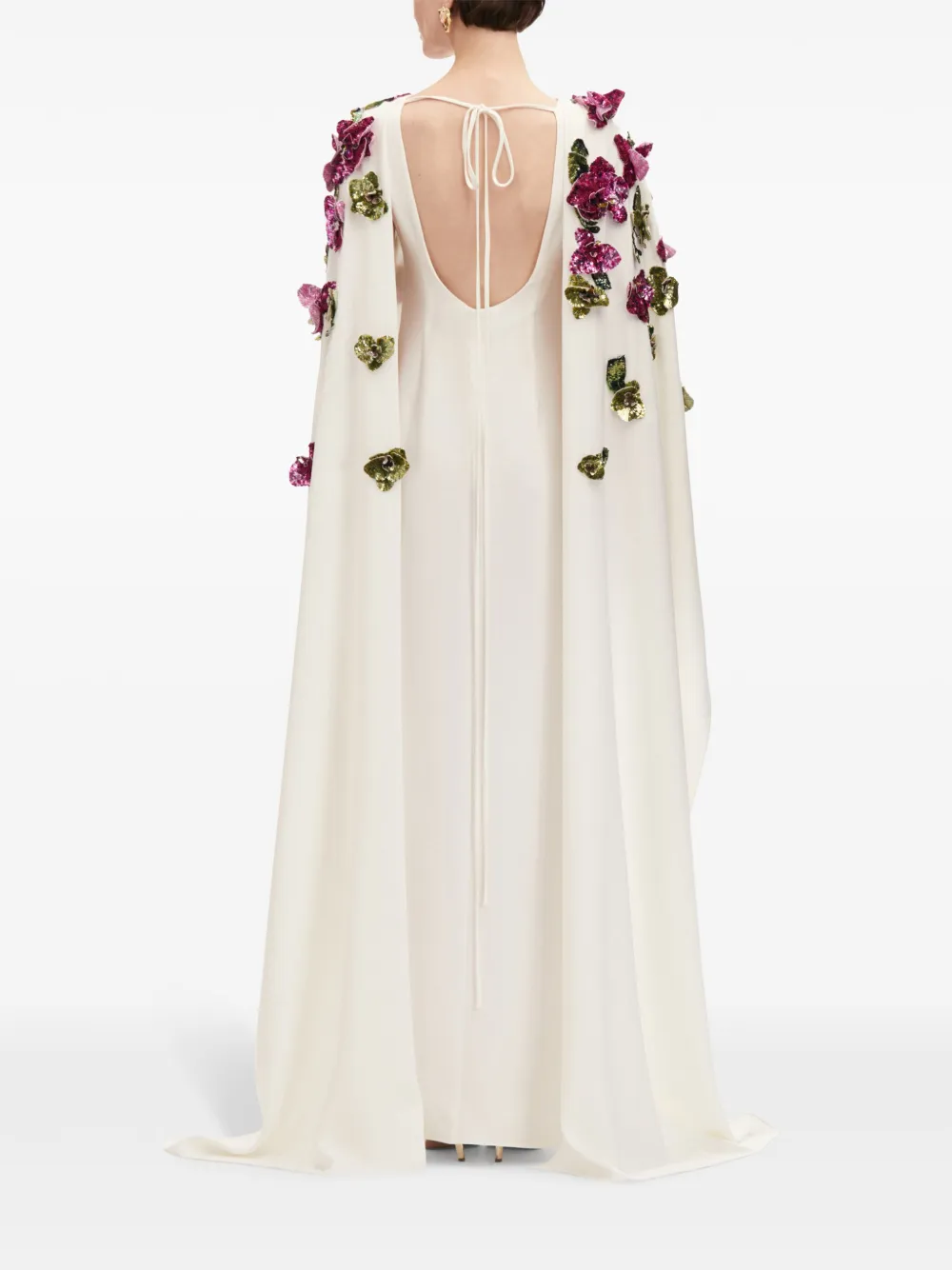 Oscar de la Renta Orchid tuniek met geborduurde pailletten Wit