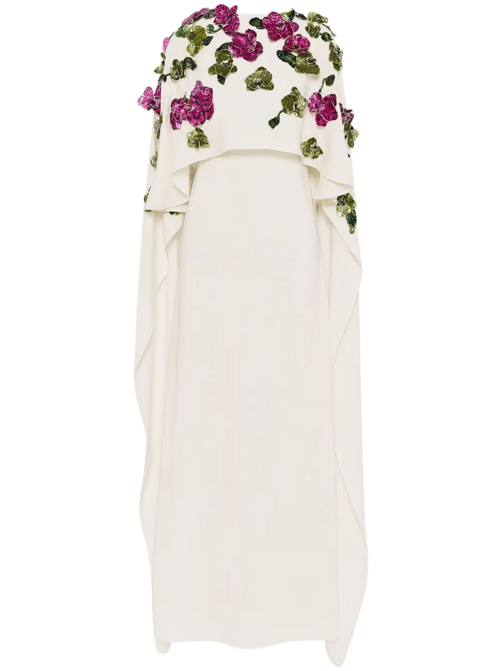 Oscar de la Renta Orchid tuniek met geborduurde pailletten Wit