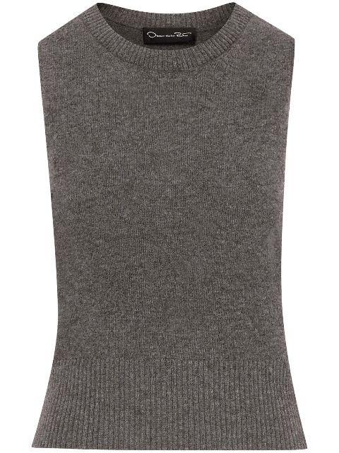 Oscar de la Renta virgin wool-blend top