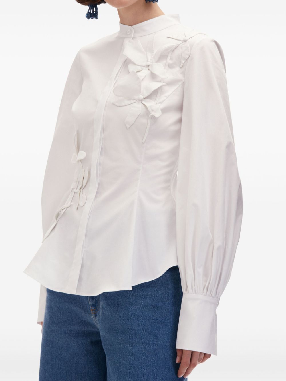 GANNI twill blouse Women