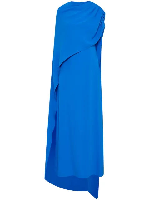 Oscar de la Renta draped-detail georgette kaftan