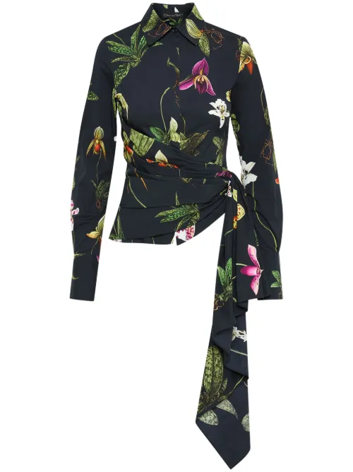 Blouse Orchid en coton - Oscar de la Renta - Modalova