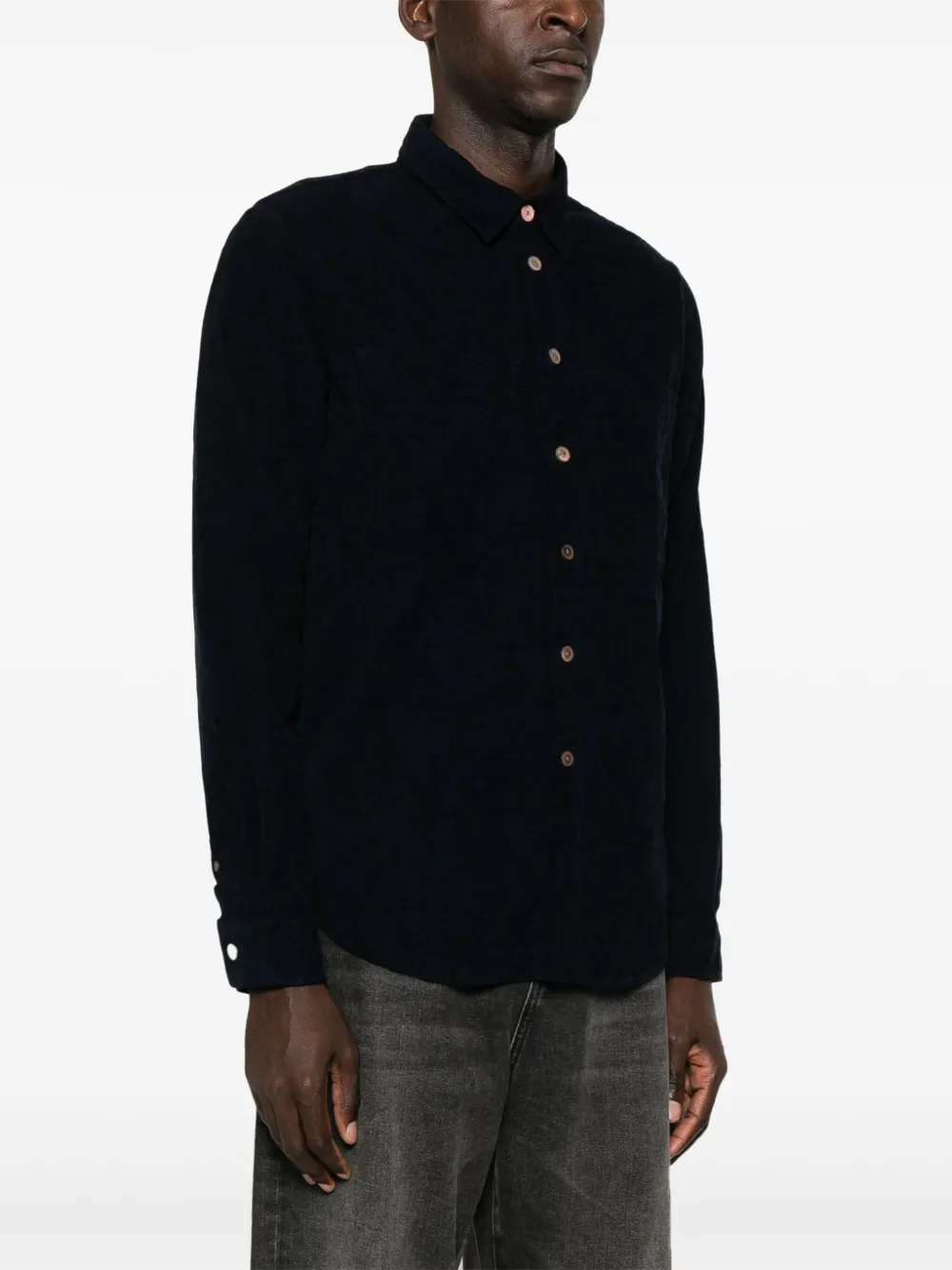 PS Paul Smith Ribfluwelen overhemd Blauw