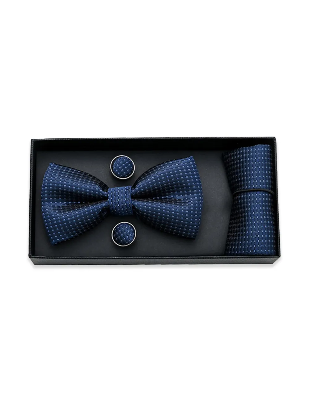 Image 1 of Moustache patterned-jacquard bow tie set