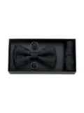 Moustache floral bow tie set - Black