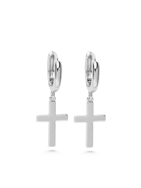Nialaya Jewelry små kors-øreringe