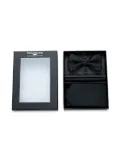 Moustache lined tie set - Black