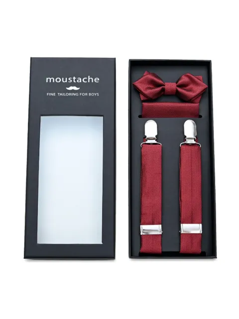 Moustache suspenders set
