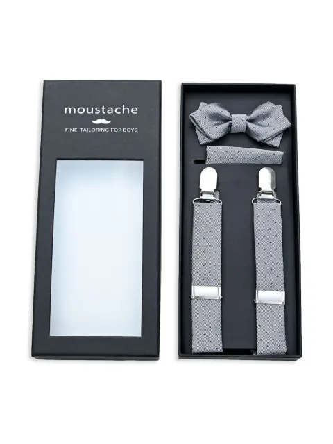 Moustache lot de bretelles à pois