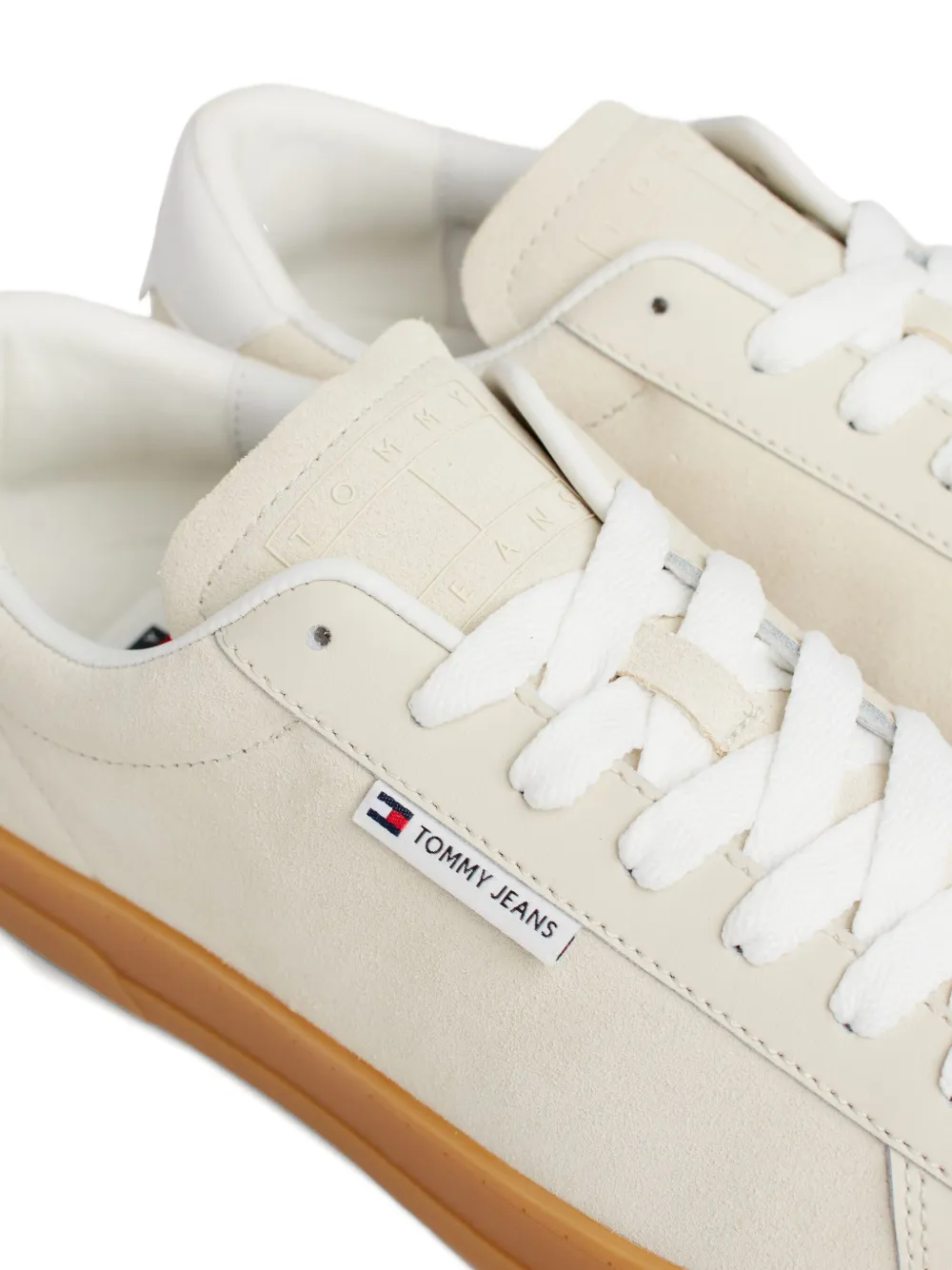 Tommy Hilfiger suede leather sneakers Neutrals