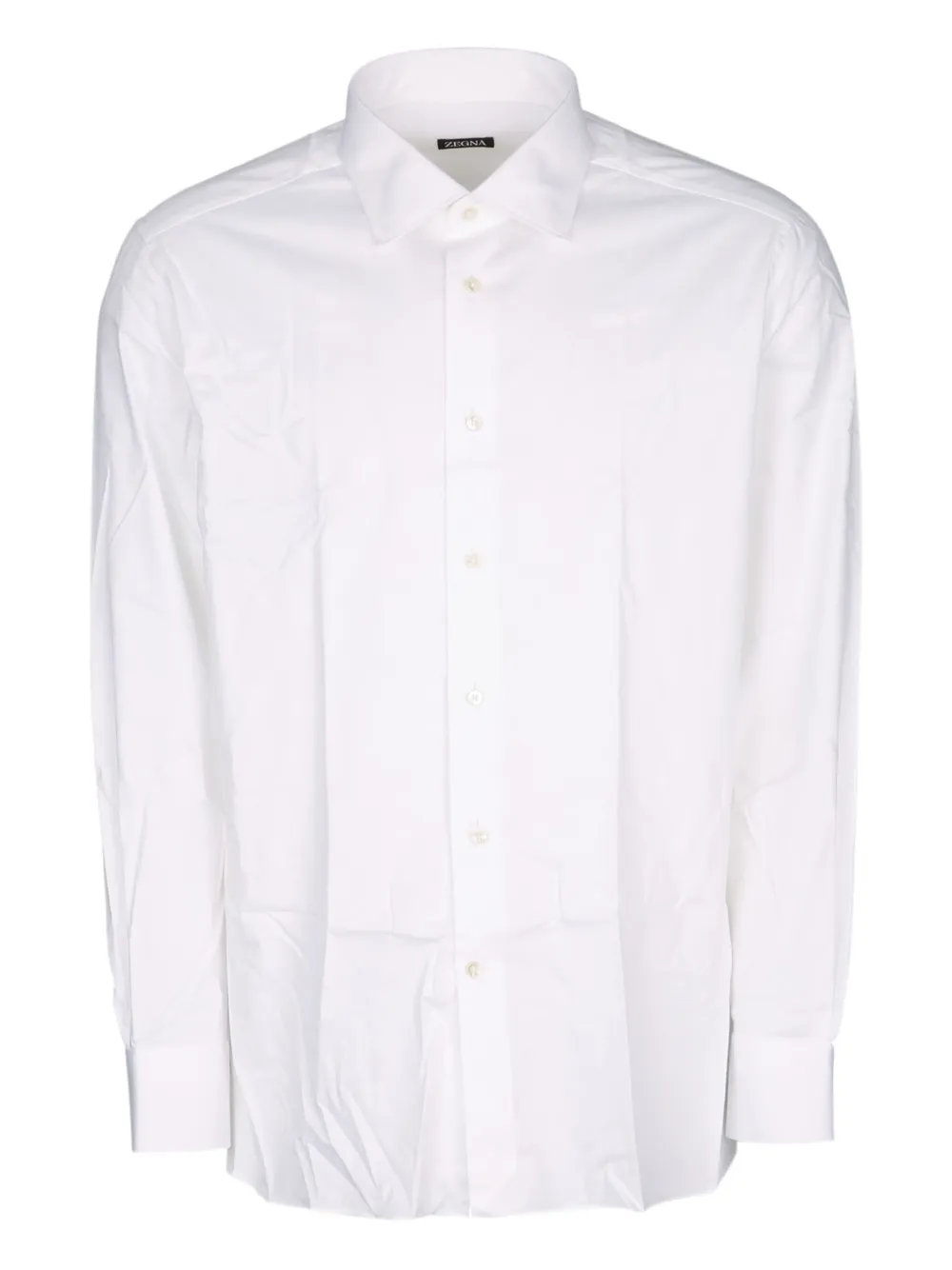 Zegna long-sleeve button-up shirt Wit