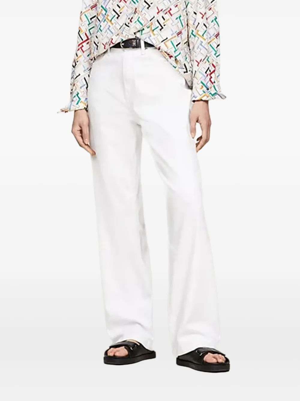 Tommy Hilfiger Blouse met monogram-print Wit