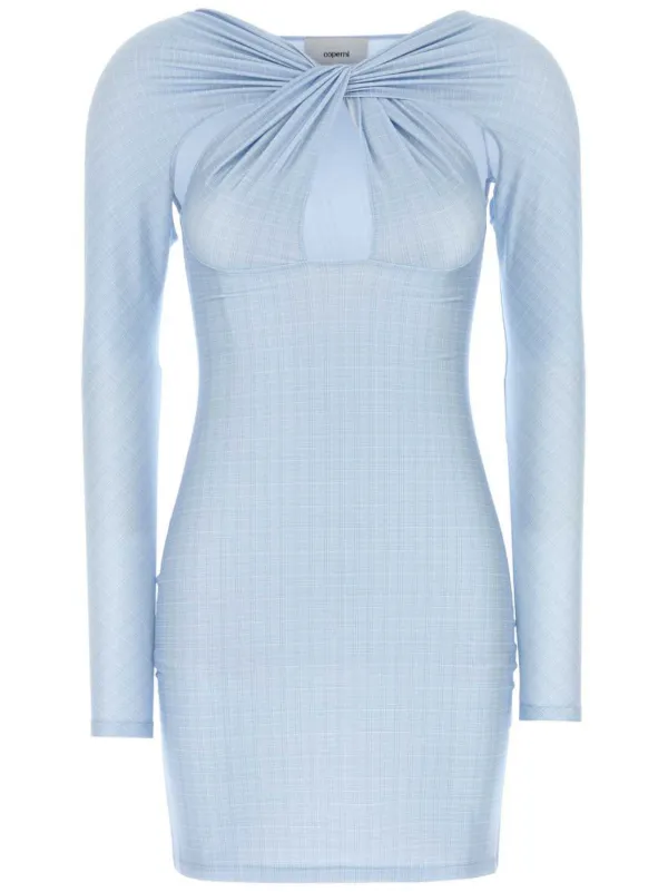 【関税込み】Coperni ブルー ツイスト ミニドレス Coperni Twisted Mini Dress | Blue | FARFETCH JO