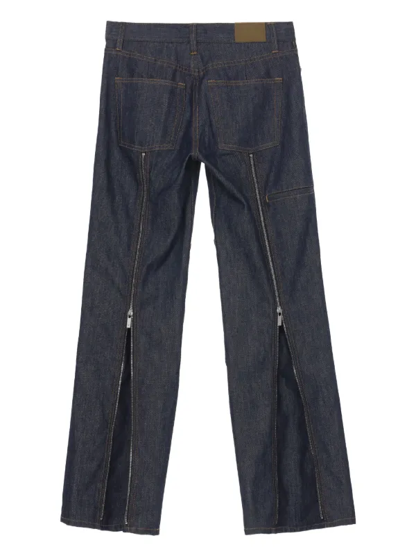 Helmut Lang ジップディテール パンツ | ブルー | FARFETCH JP