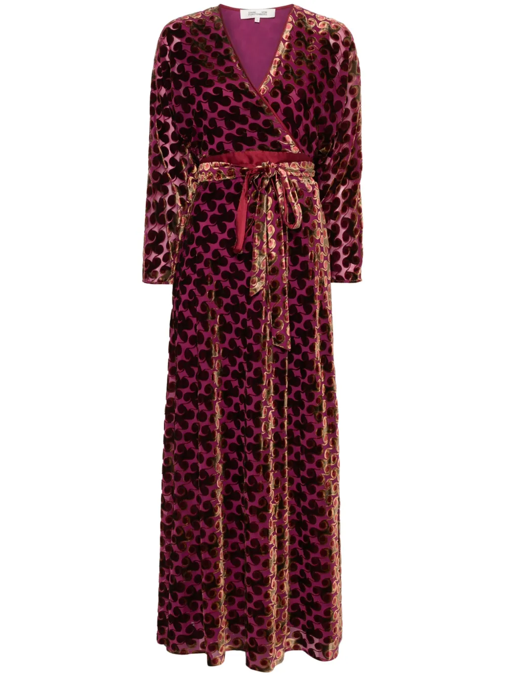 DVF Diane von Furstenberg Babette maxi-jurk Paars