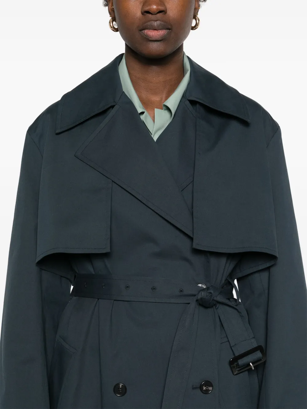 Paul Smith Trenchcoat met dubbele rij knopen Blauw