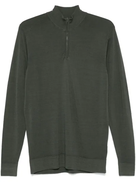 Sunspel merino-wool half-zip sweater