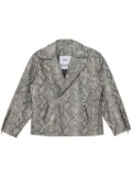 Won Hundred snakeskin-print leather jacket - Grey