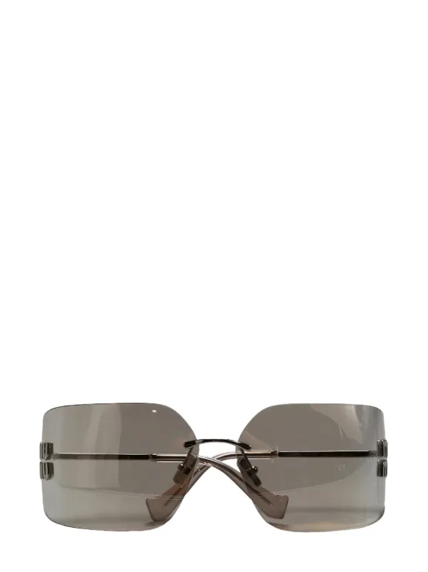 Miu Miu Eyewear shield frame Sunglasses Silver FARFETCH UK