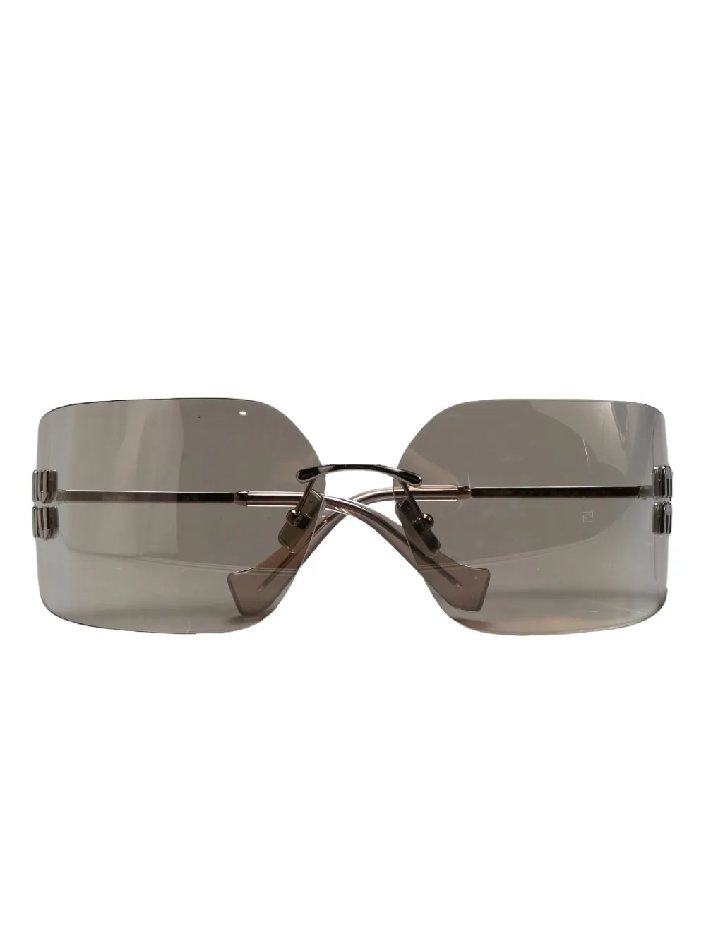 Miu Miu Eyewear shield-frame sunglasses | Silver | Image 1