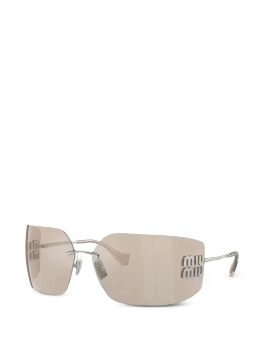 Miu Miu Eyewear shield-frame sunglasses - Argento
