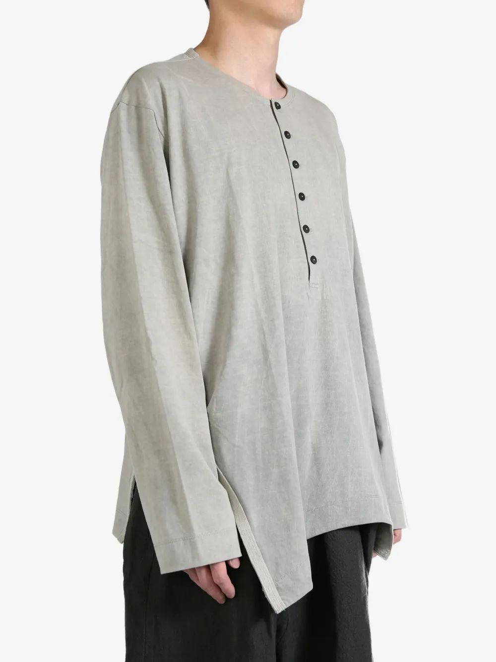 Ziggy Chen asymmetric-design T-shirt - Grijs
