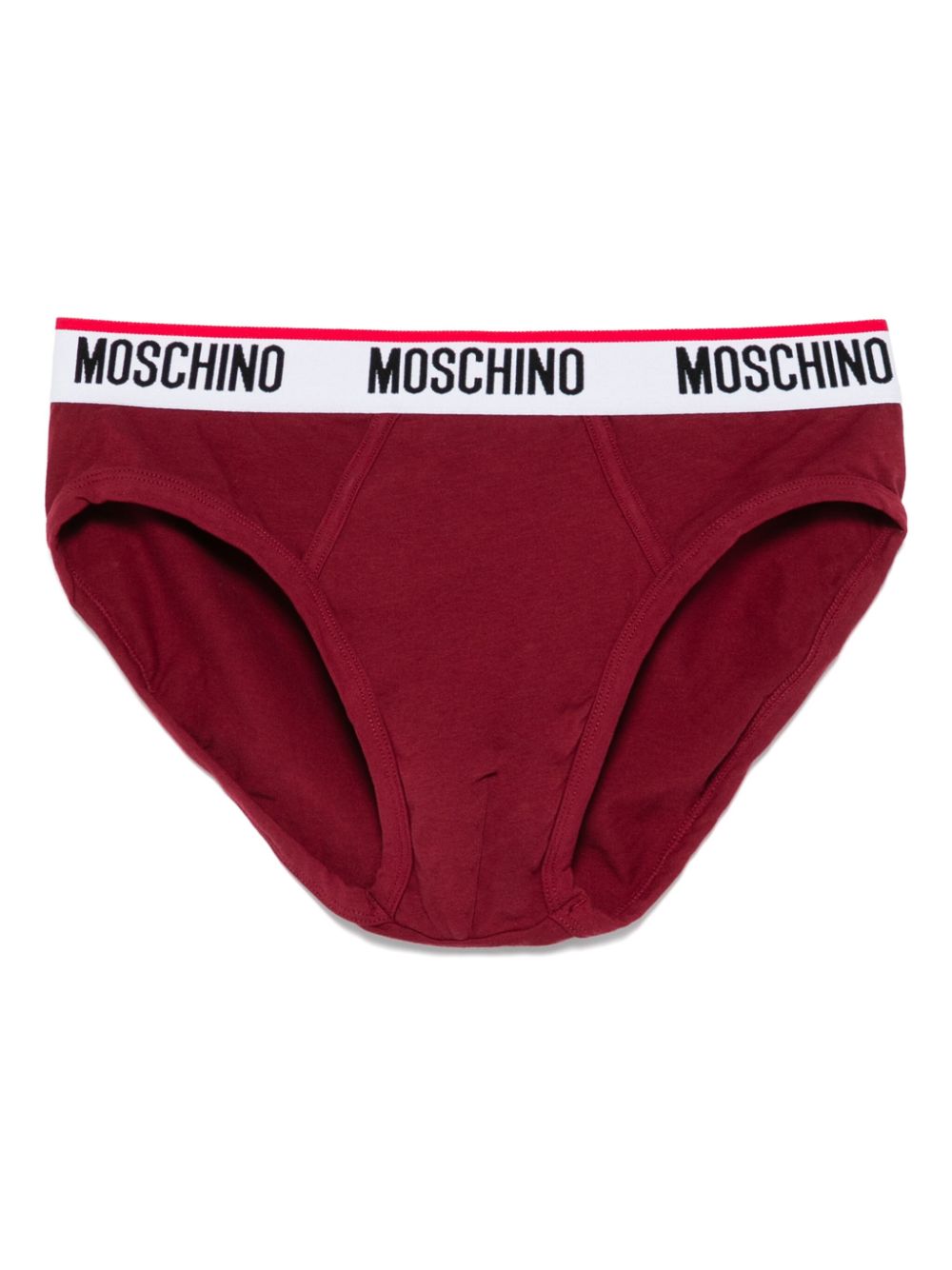 Moschino Twee slips met logoband - Rood