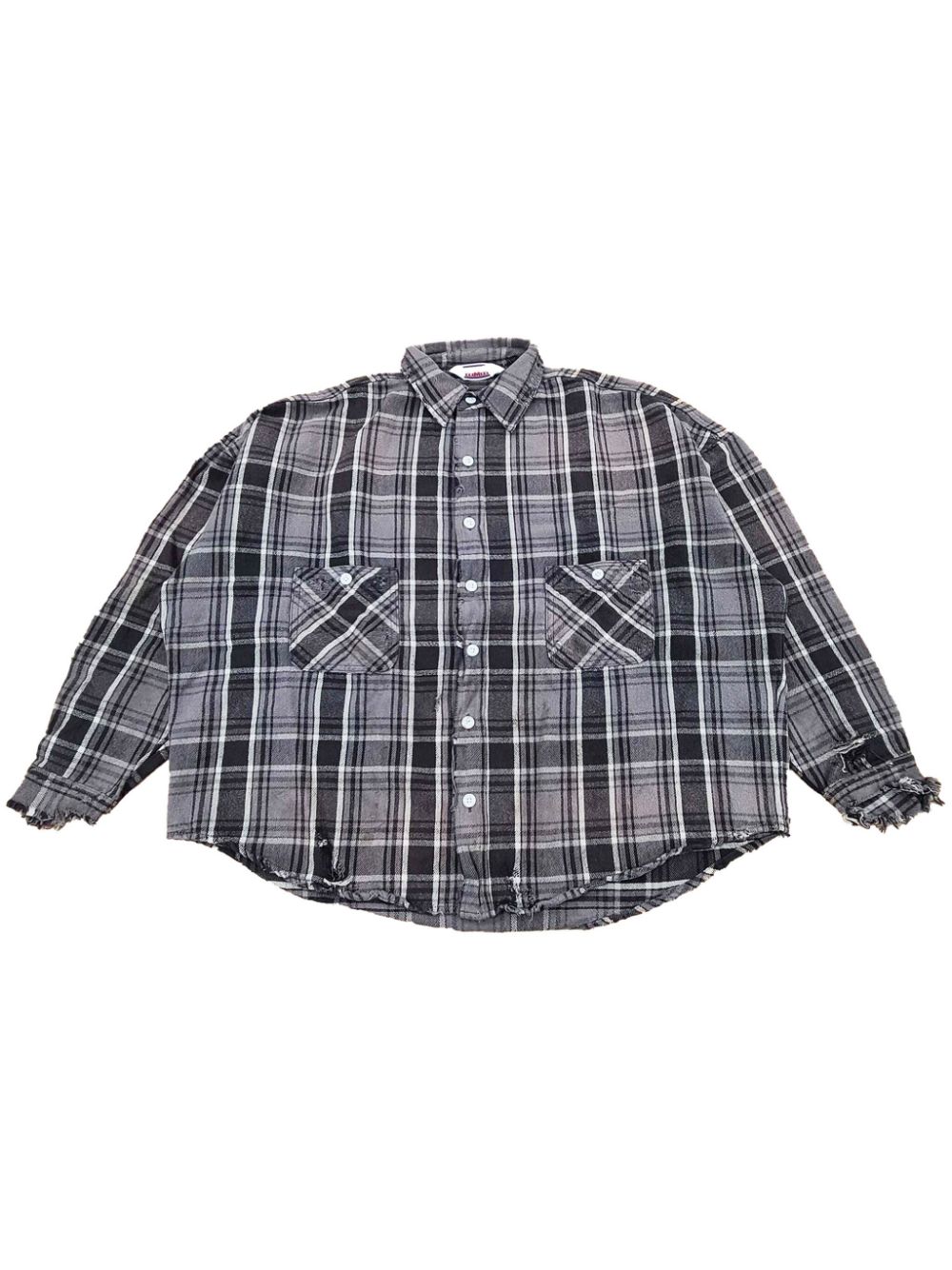 Saint Mxxxxxx Check Pattern Flannel Shirt In Black