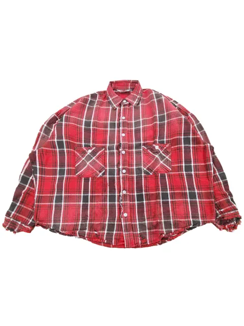 SAINT MXXXXXX check pattern flannel shirt 